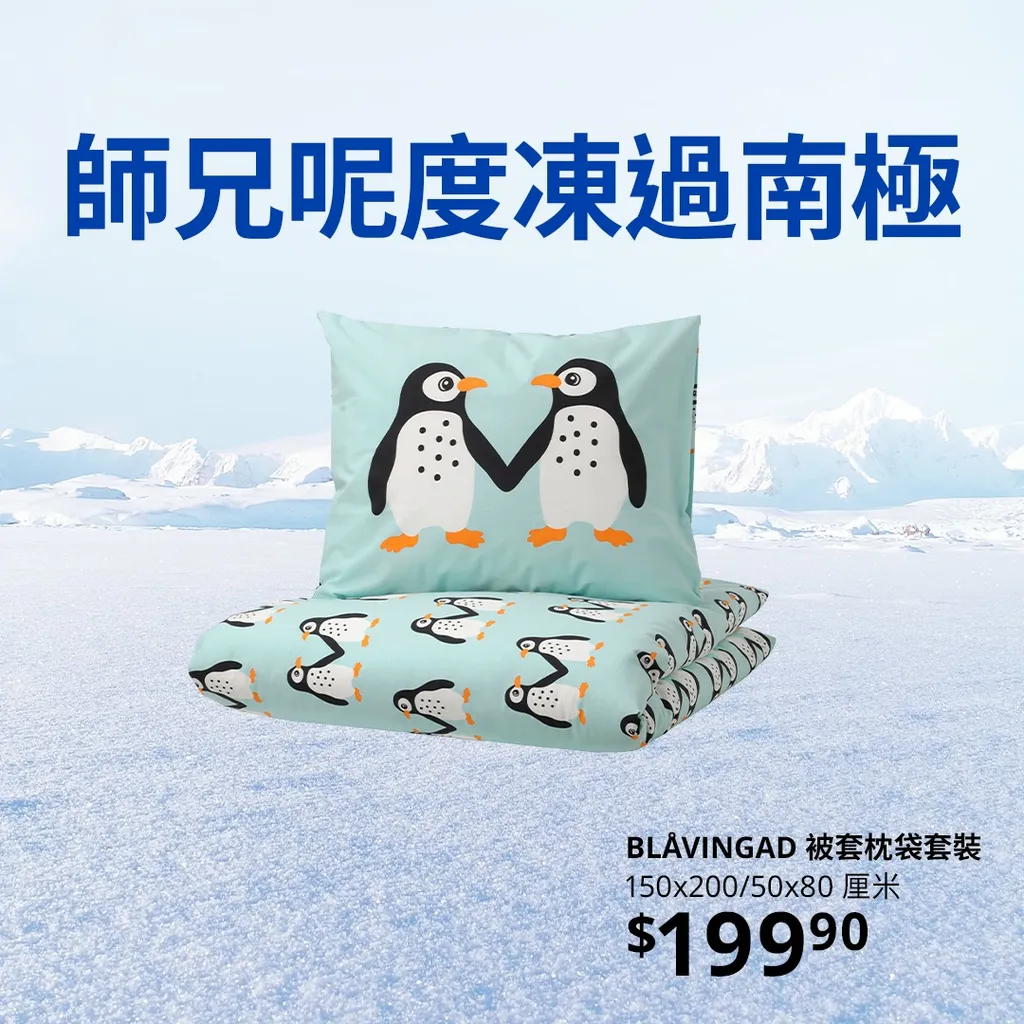 BLÅVINGAD 被套枕袋套裝 150x200/50x80 厘米